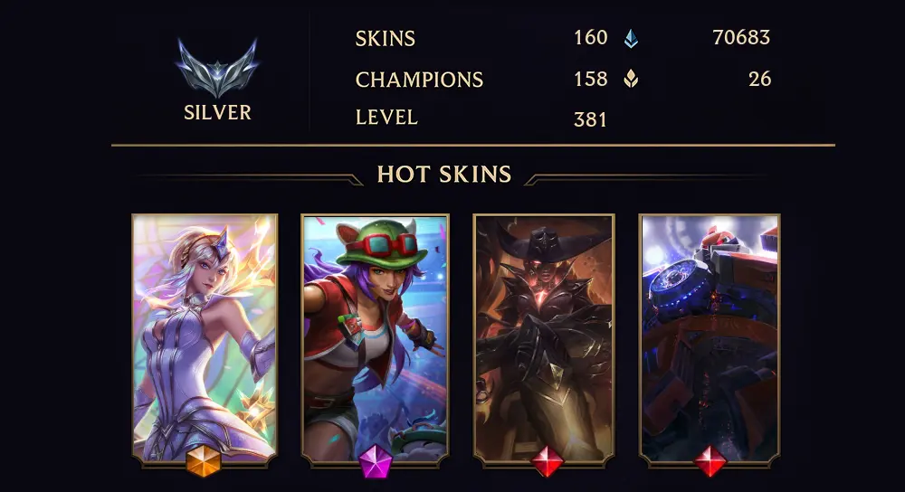 SILVER II - 381 LVL - 160 SKIN