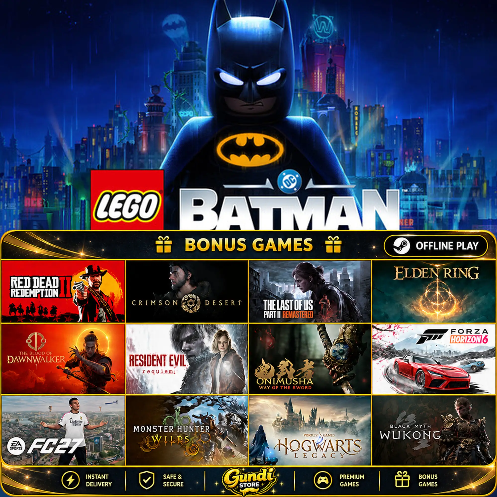 [AUTO CODE] - LEGO Batman_ Legacy of the Dark Knight + BONUS GAME