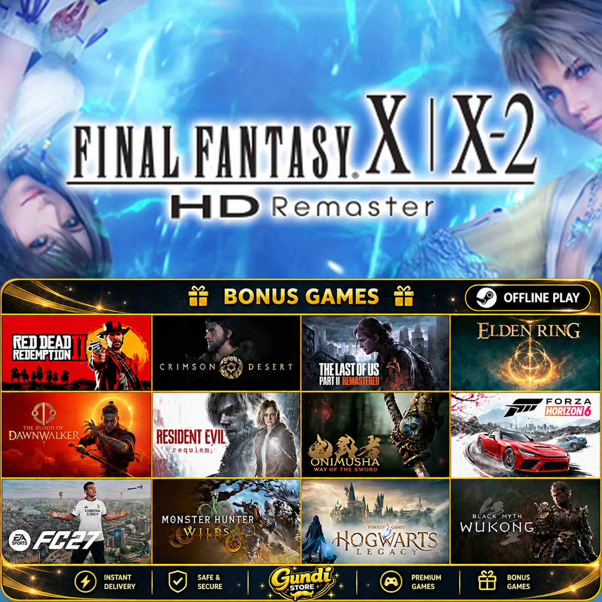 [AUTO CODE] - FINAL FANTASY X_X-2 HD Remaster + BONUS GAME