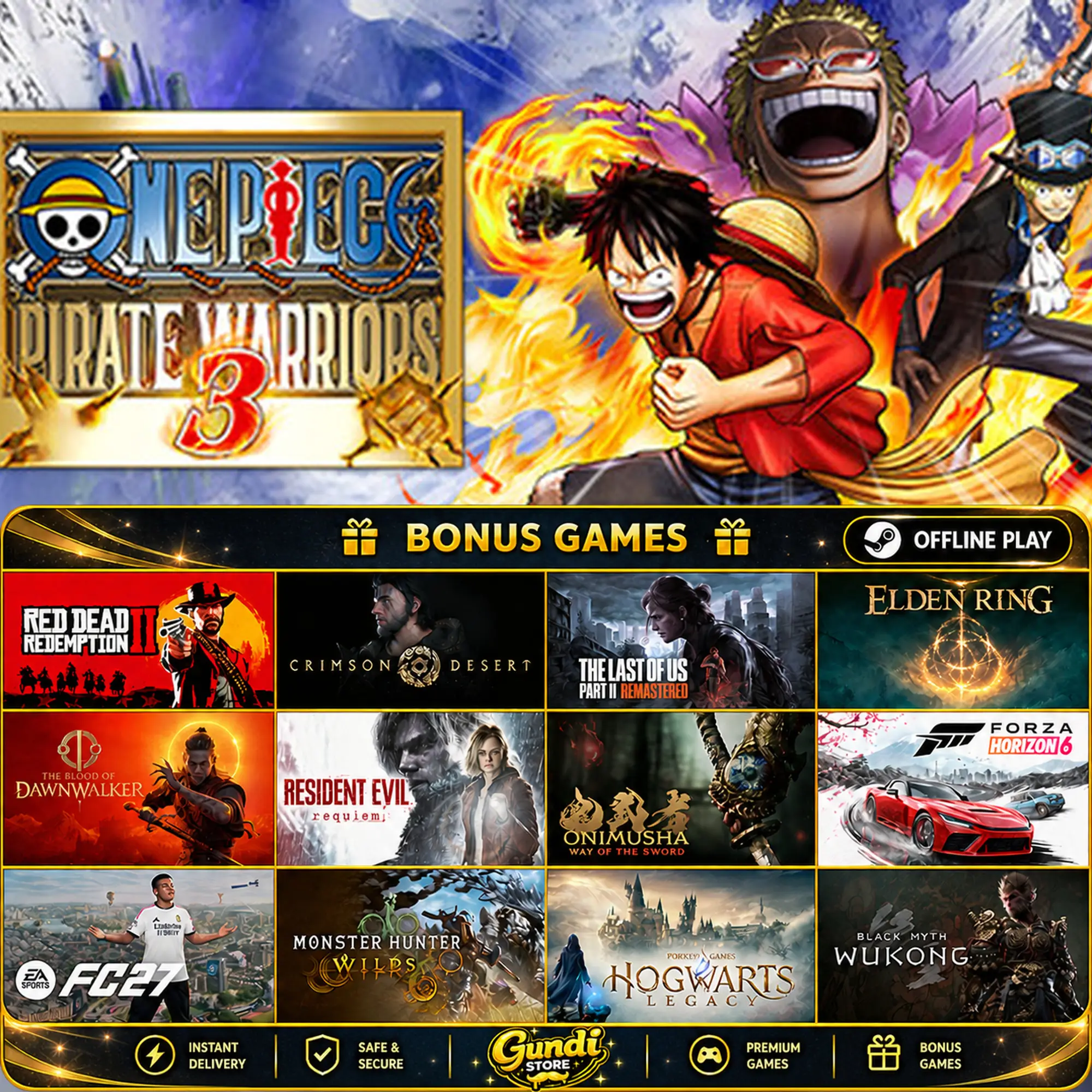 [AUTO CODE] - ONE PIECE PIRATE WARRIORS 3 + BONUS GAME