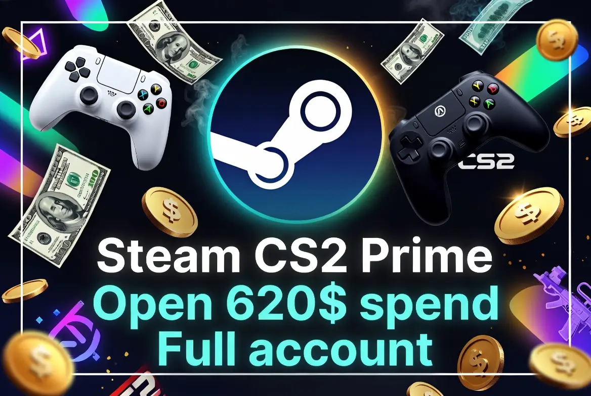 Steam CS2 Prime Open 620$ spend Full account