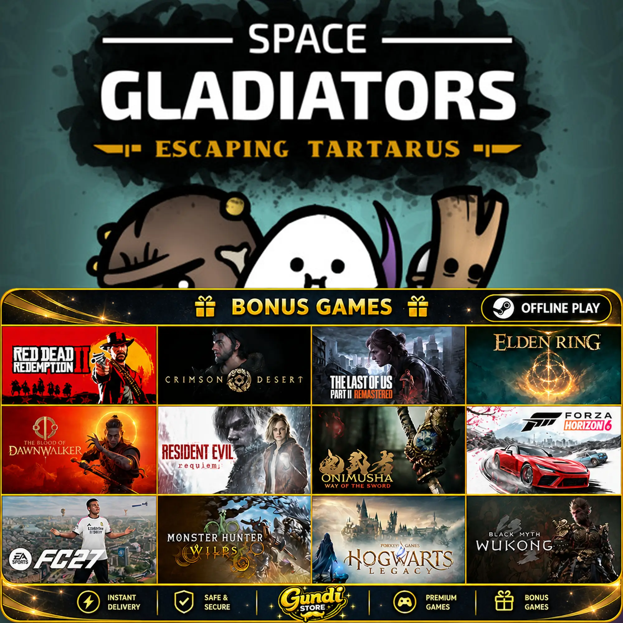 [AUTO CODE] - Space Gladiators + BONUS GAME