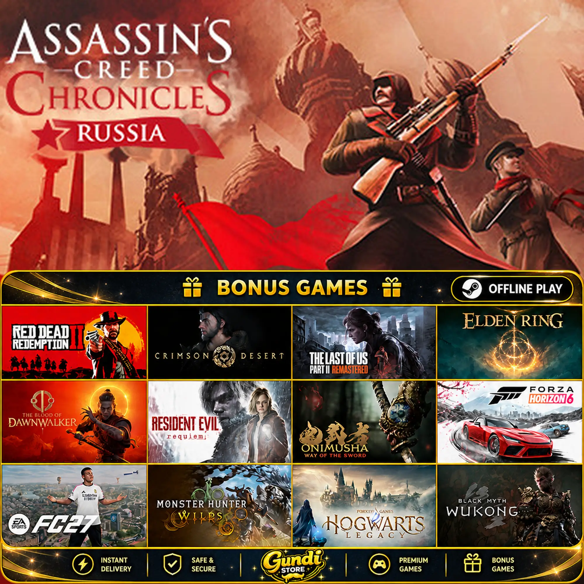 [AUTO CODE] - Assassin's Creed Chronicles_ Russia + BONUS GAME
