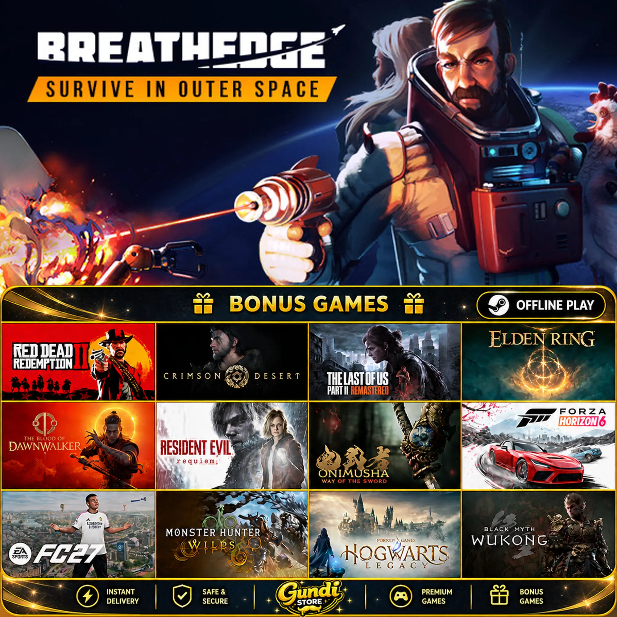 [AUTO CODE] - Breathedge + BONUS GAME