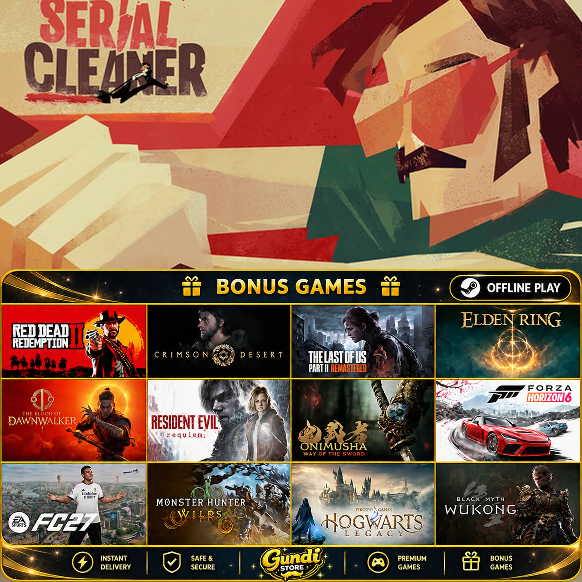 [AUTO CODE] - Serial Cleaner + BONUS GAME