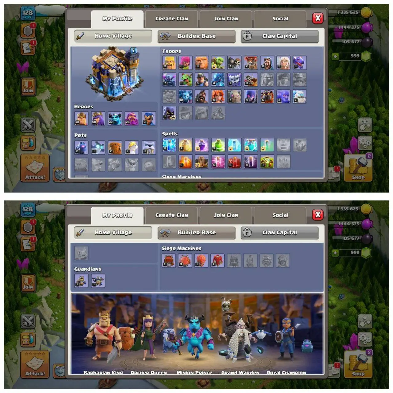 {70% DISCOUNT} TH18 RUSH BASE ID⚡️10 EPIC EQUIPMENT⚡️XP-128⚡️HERO 48-60-32-24-3⚡️OP LAB⚡️INSTANT DELIVERY 🚚