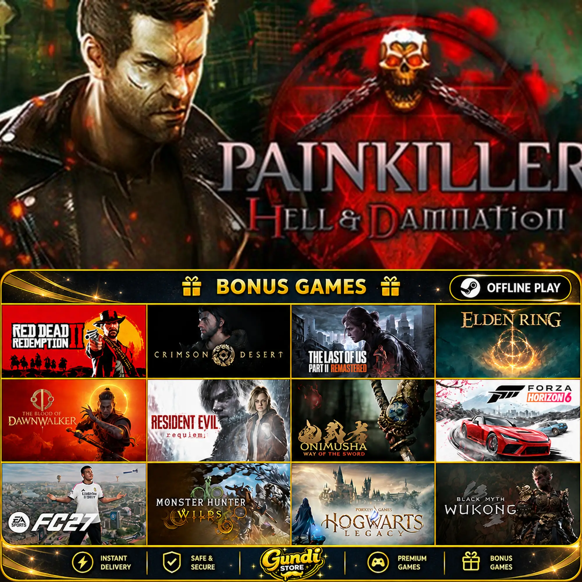 [AUTO CODE] - Painkiller Hell & Damnation + BONUS GAME