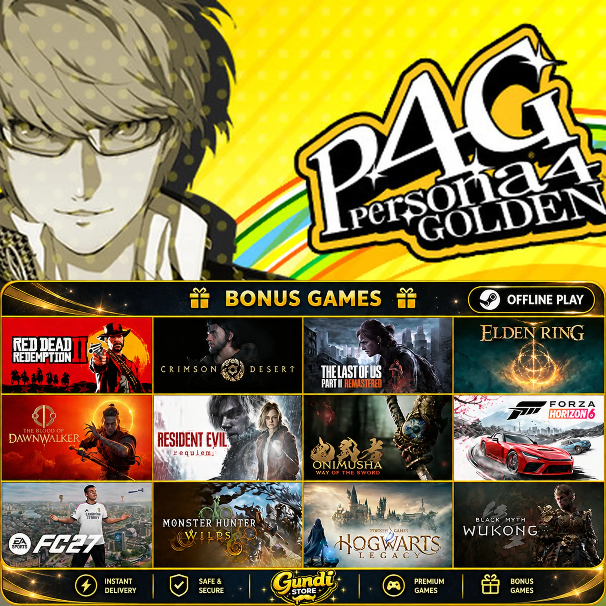 [AUTO CODE] - Persona 4 Golden + BONUS GAME