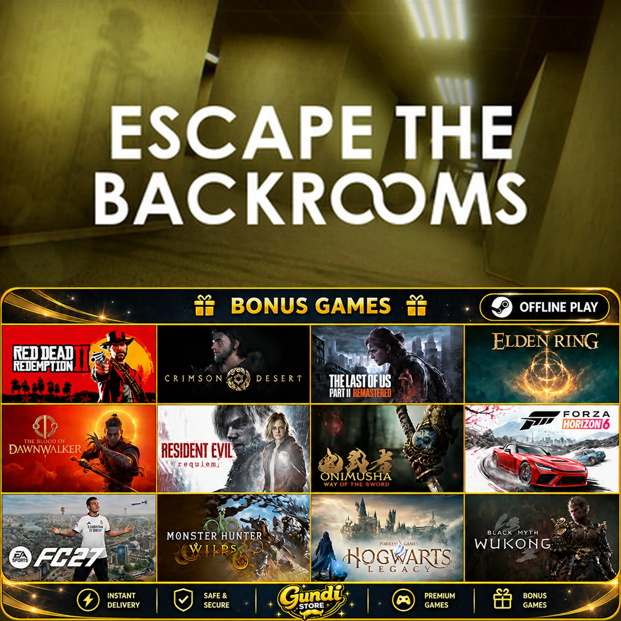 [AUTO CODE] - Escape the Backrooms + BONUS GAME