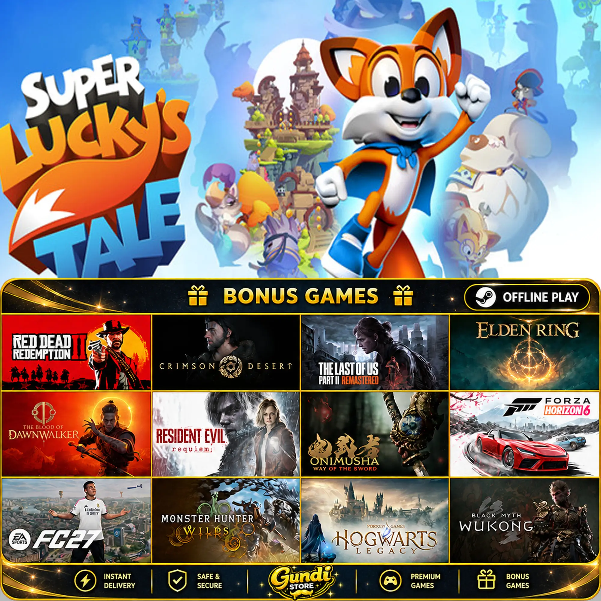 [AUTO CODE] - Super Lucky's Tale + BONUS GAME