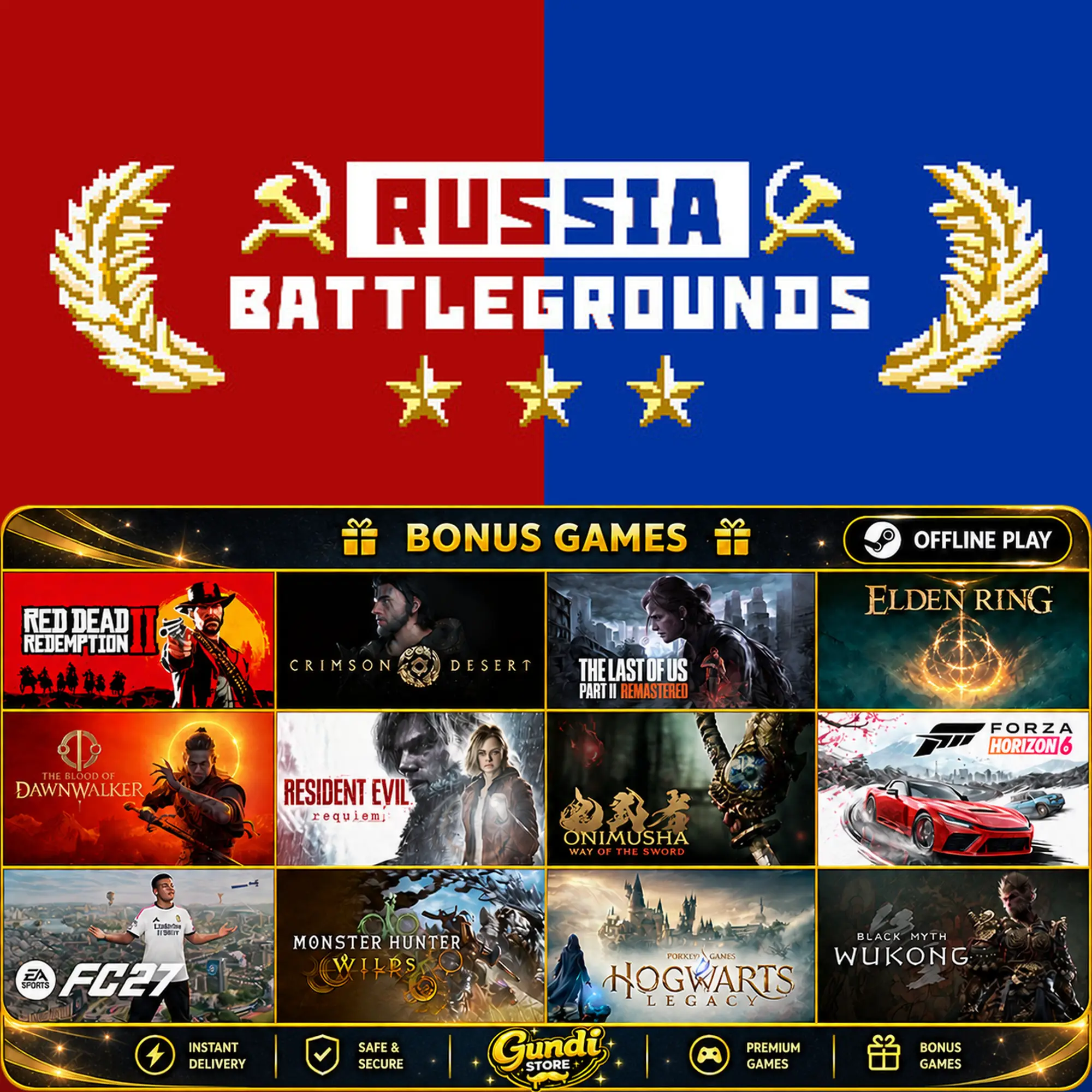 [AUTO CODE] - RUSSIA BATTLEGROUNDS + BONUS GAME