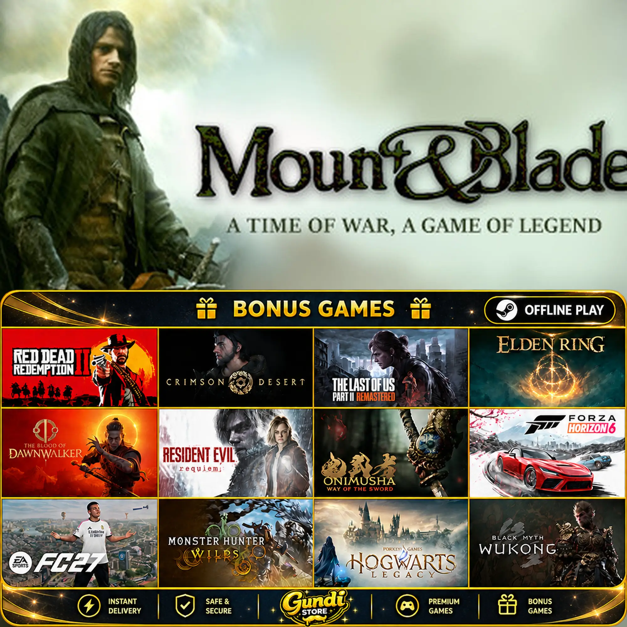 [AUTO CODE] - Mount & Blade + BONUS GAME