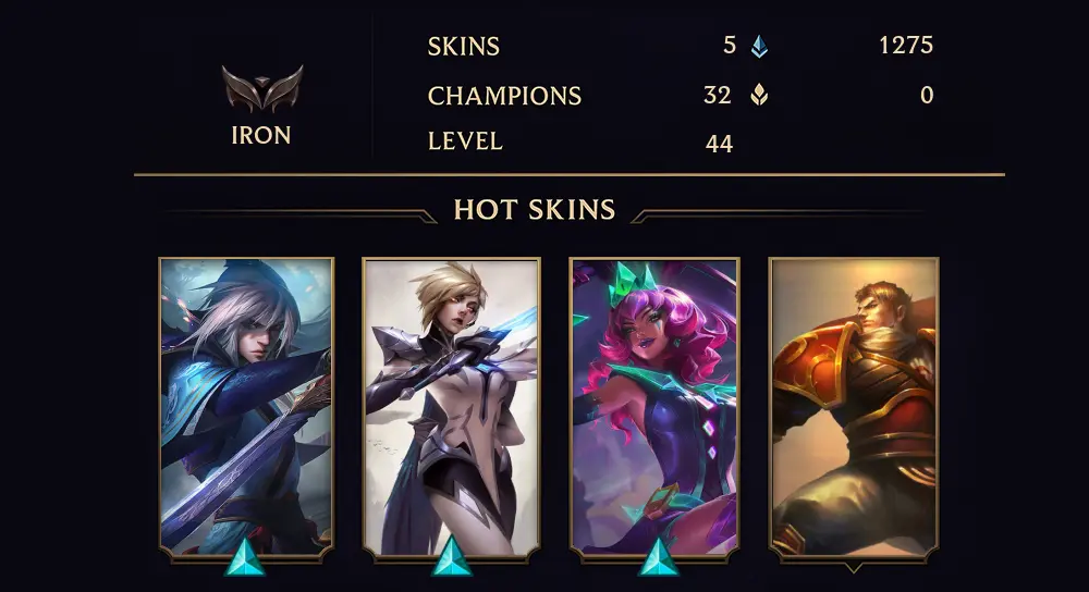 IRON I - 44 LVL - 5 SKIN