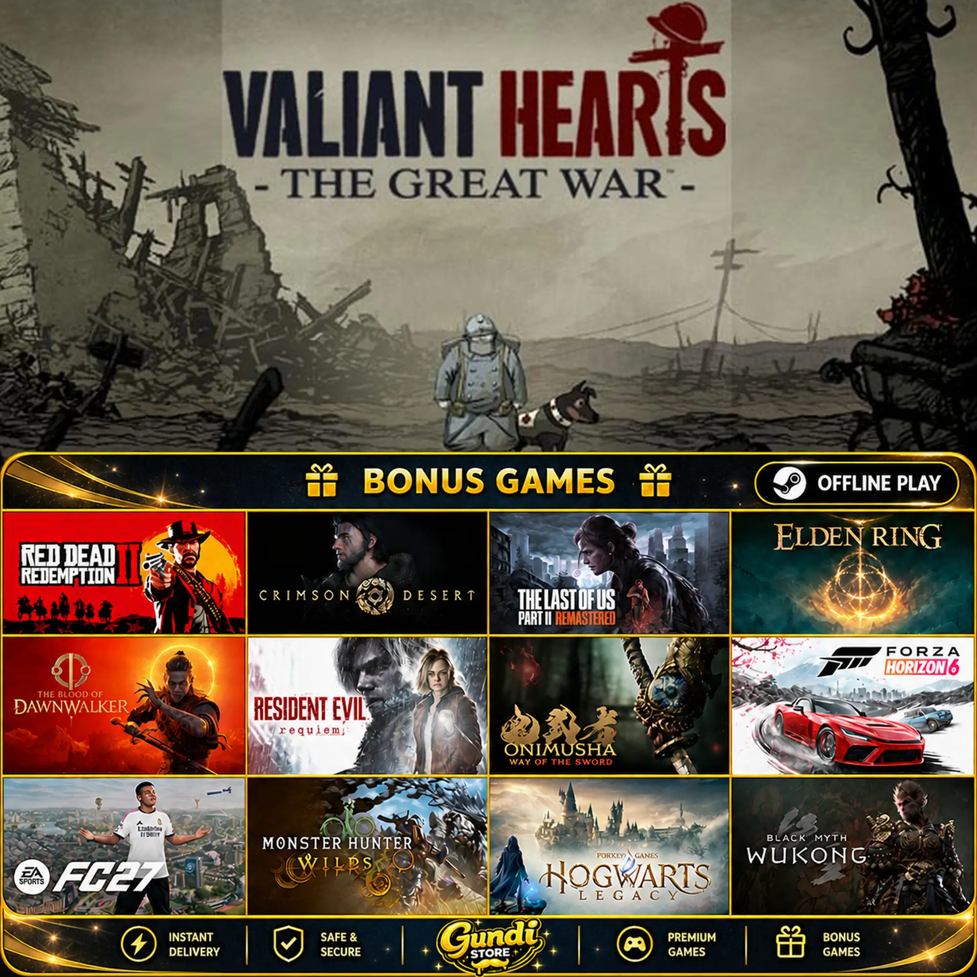 [AUTO CODE] - Valiant Hearts_ The Great War™ _ Soldats Inconnus _ Mémoires de la Grande Guerre™ + BONUS GAME