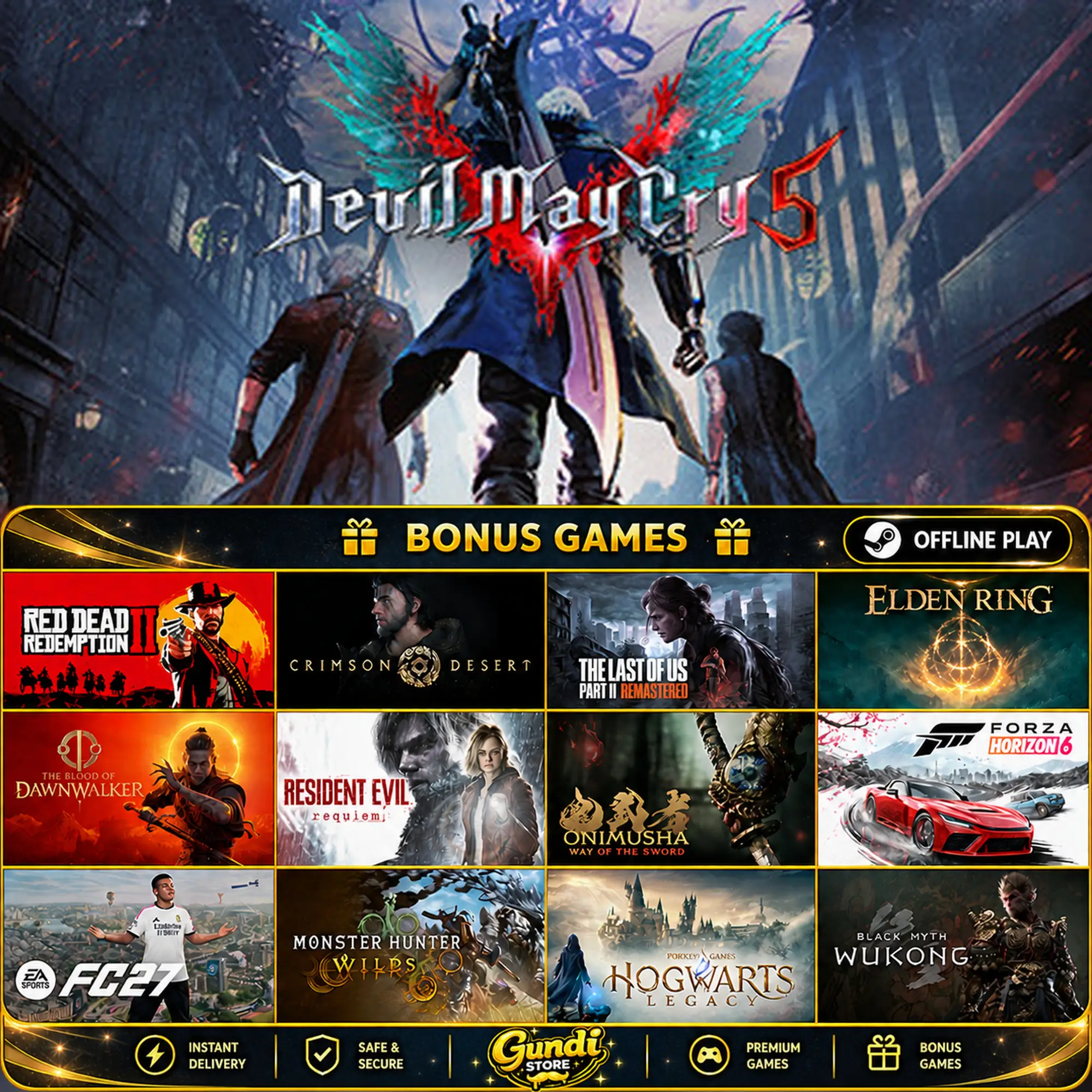 [AUTO CODE] - Devil May Cry 5 + BONUS GAME