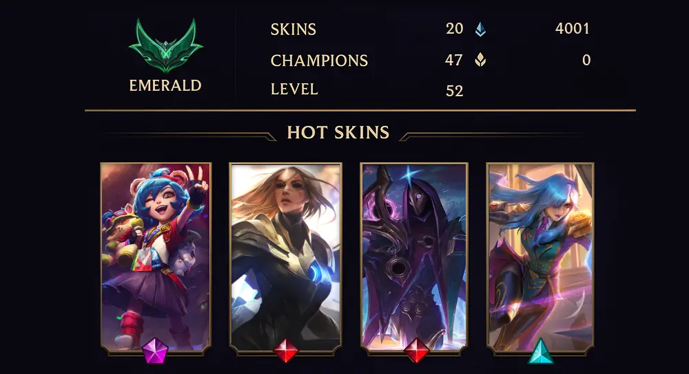 EMERALD III - 52 LVL - 20 SKIN