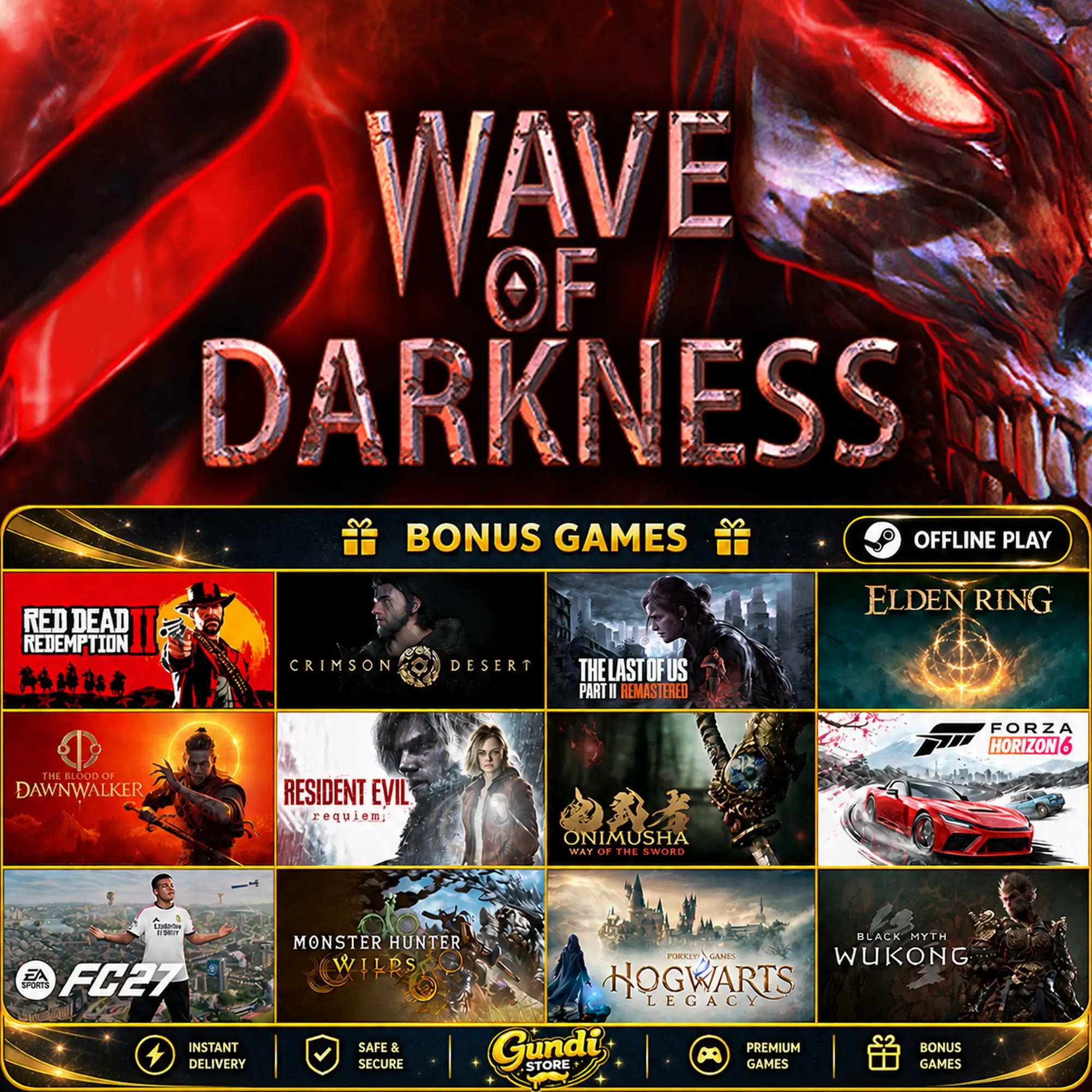 [AUTO CODE] - Wave of Darkness + BONUS GAME