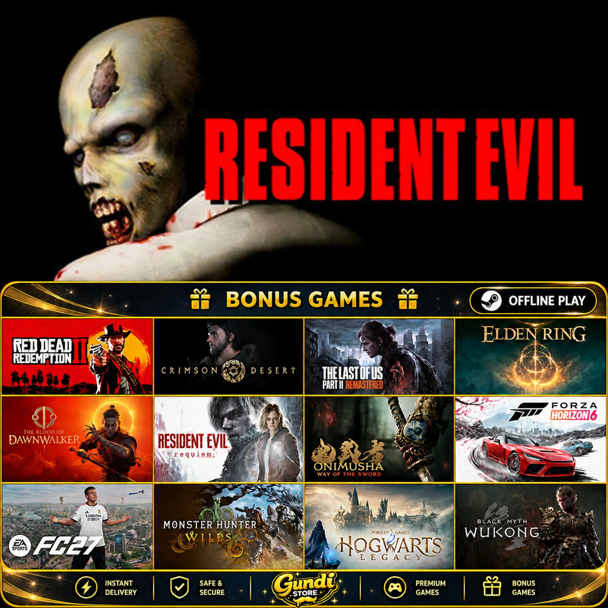 [AUTO CODE] - Resident Evil (1996) + BONUS GAME