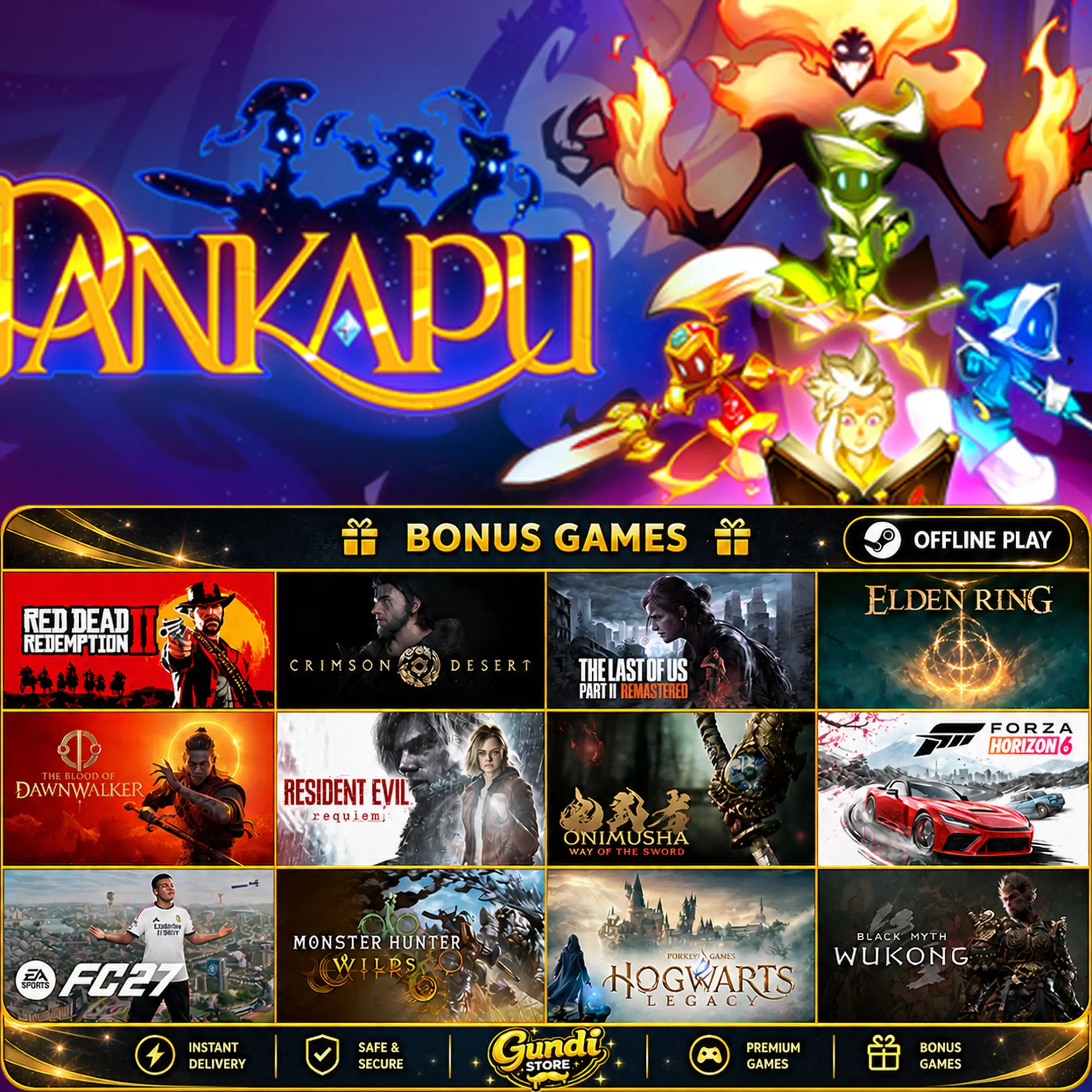 [AUTO CODE] - Pankapu + BONUS GAME