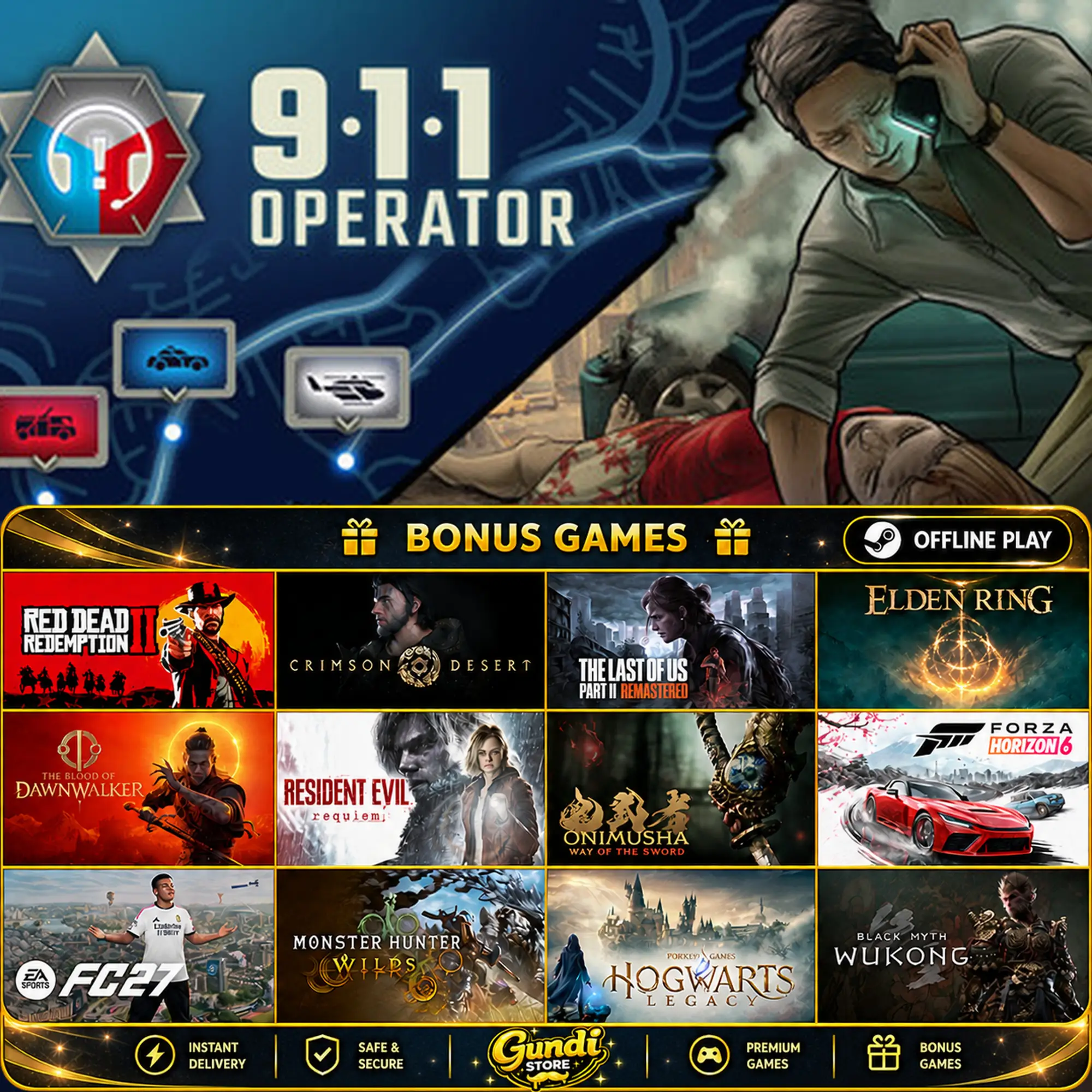 [AUTO CODE] - 911 Operator + BONUS GAME