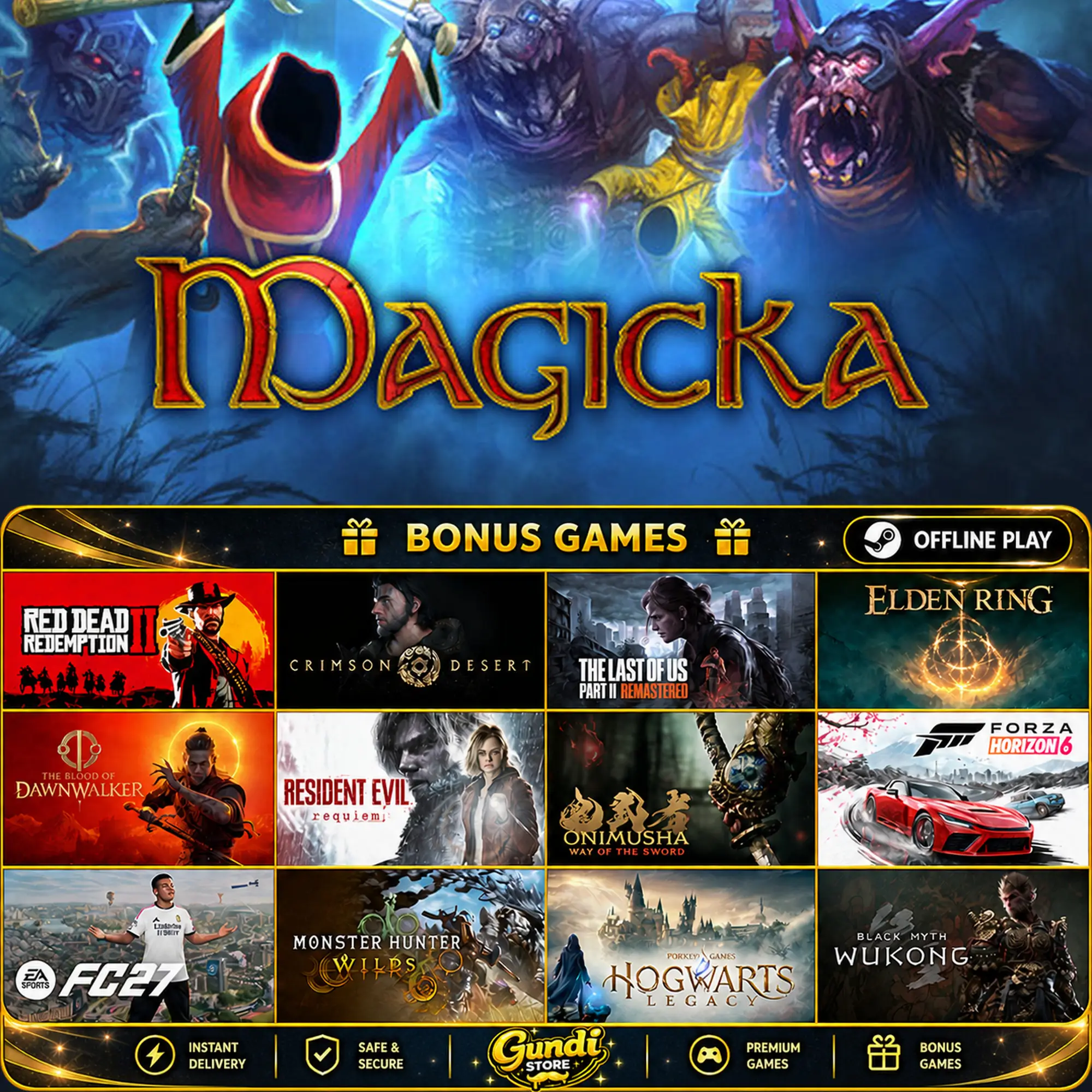 [AUTO CODE] - Magicka + BONUS GAME