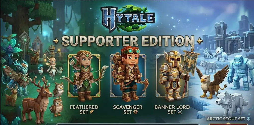 Hytale - Supporter Edition - Featherbound - Scavenger - Bannerlord - Arctic Scout - Full Access