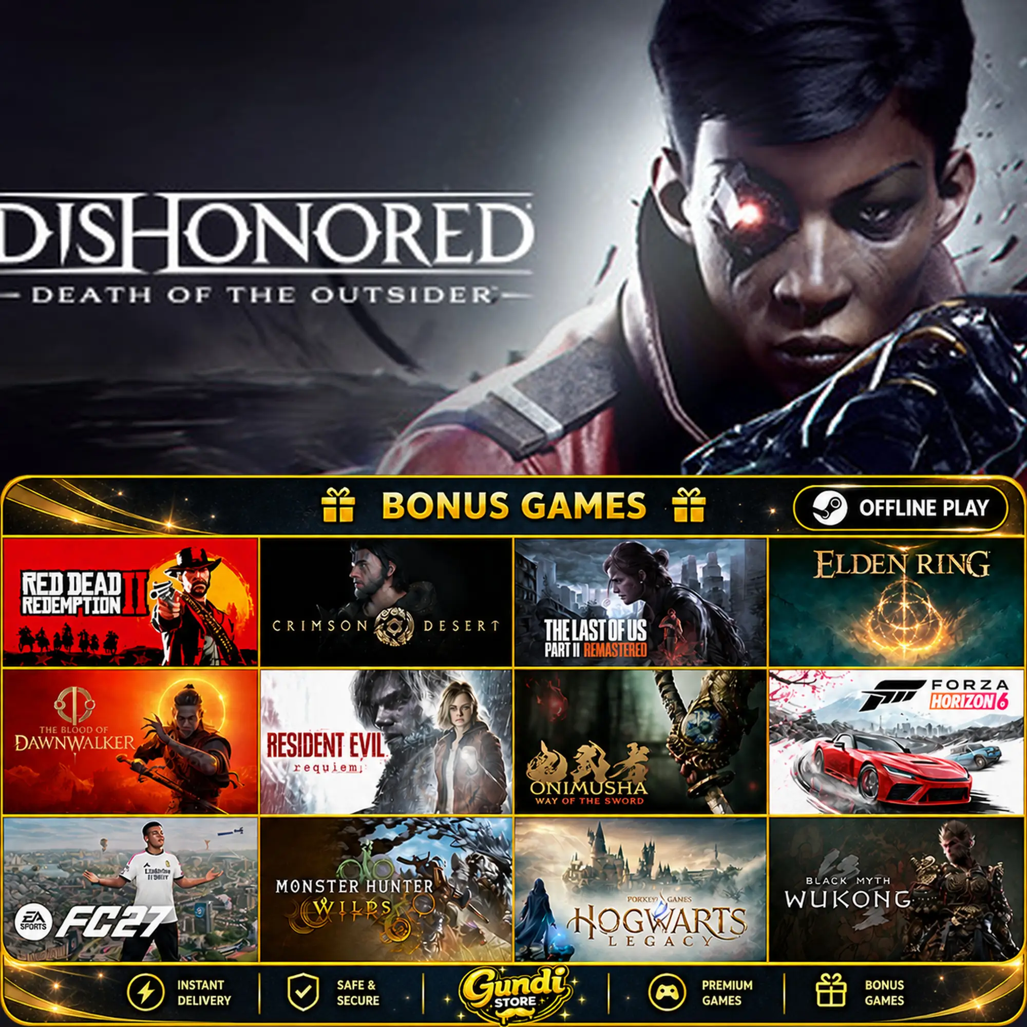 [AUTO CODE] - Dishonored_ Death of the Outsider + BONUS GAME