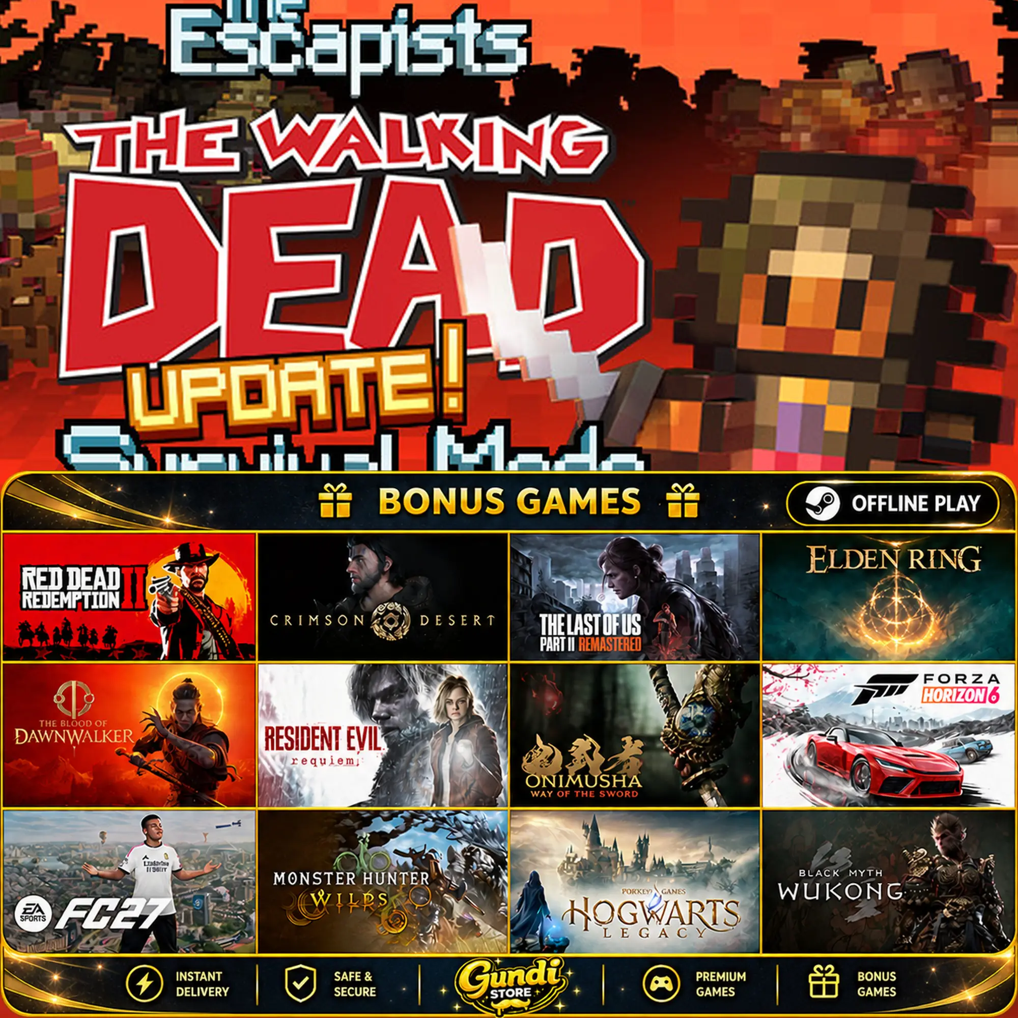 [AUTO CODE] - The Escapists_ The Walking Dead + BONUS GAME