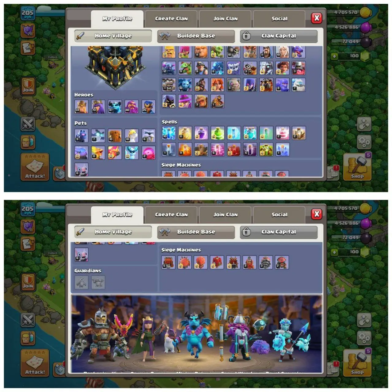 {60% DISCOUNT} TH17 HALF MAX ID⚡️3 EPIC EQUIPMENT⚡️XP-205⚡️HERO 59-70-47-40-26⚡️500 GEMS NAME CHANGE⚡️OP LAB⚡️INSTANT DELIVERY 🚚