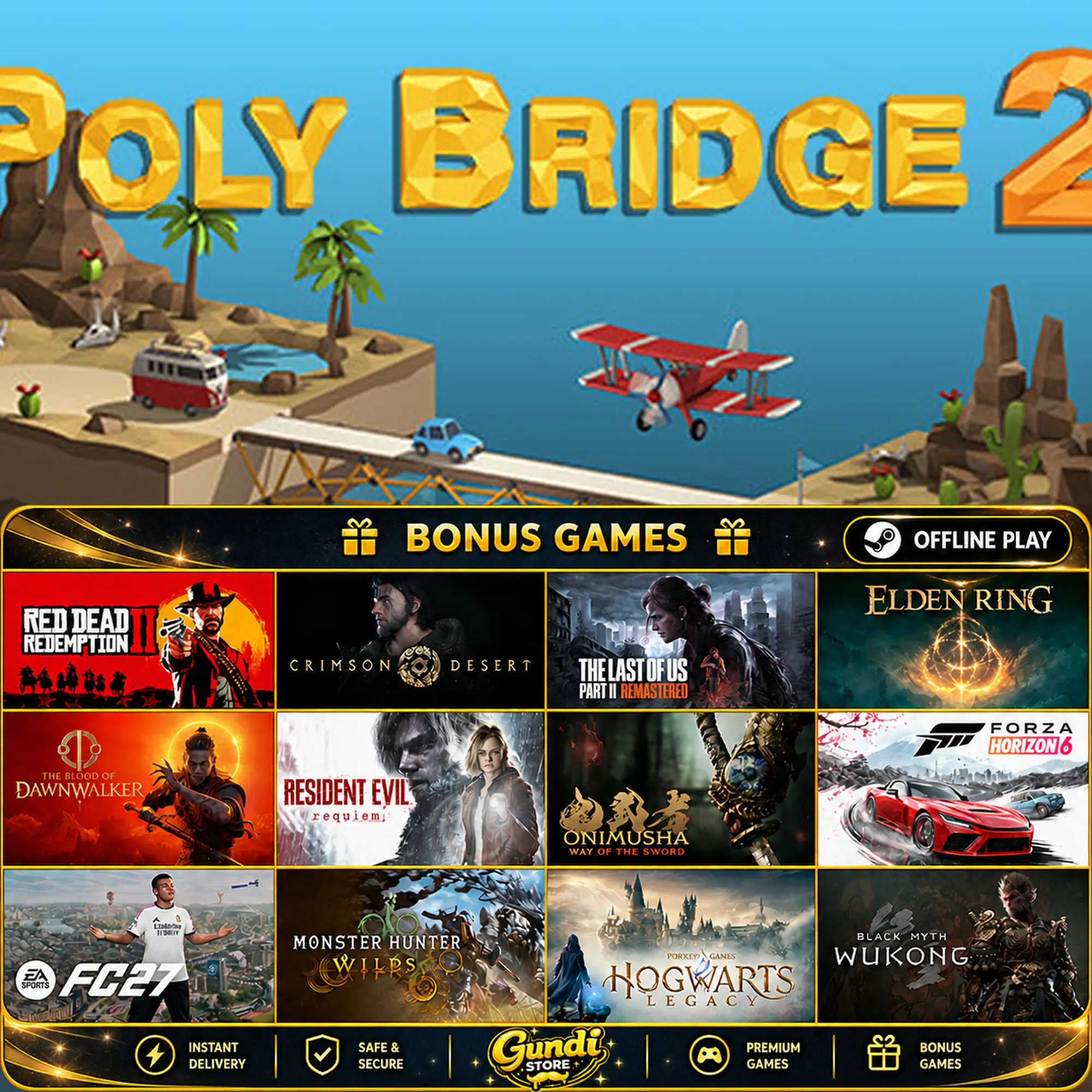 [AUTO CODE] - Poly Bridge 2 + BONUS GAME