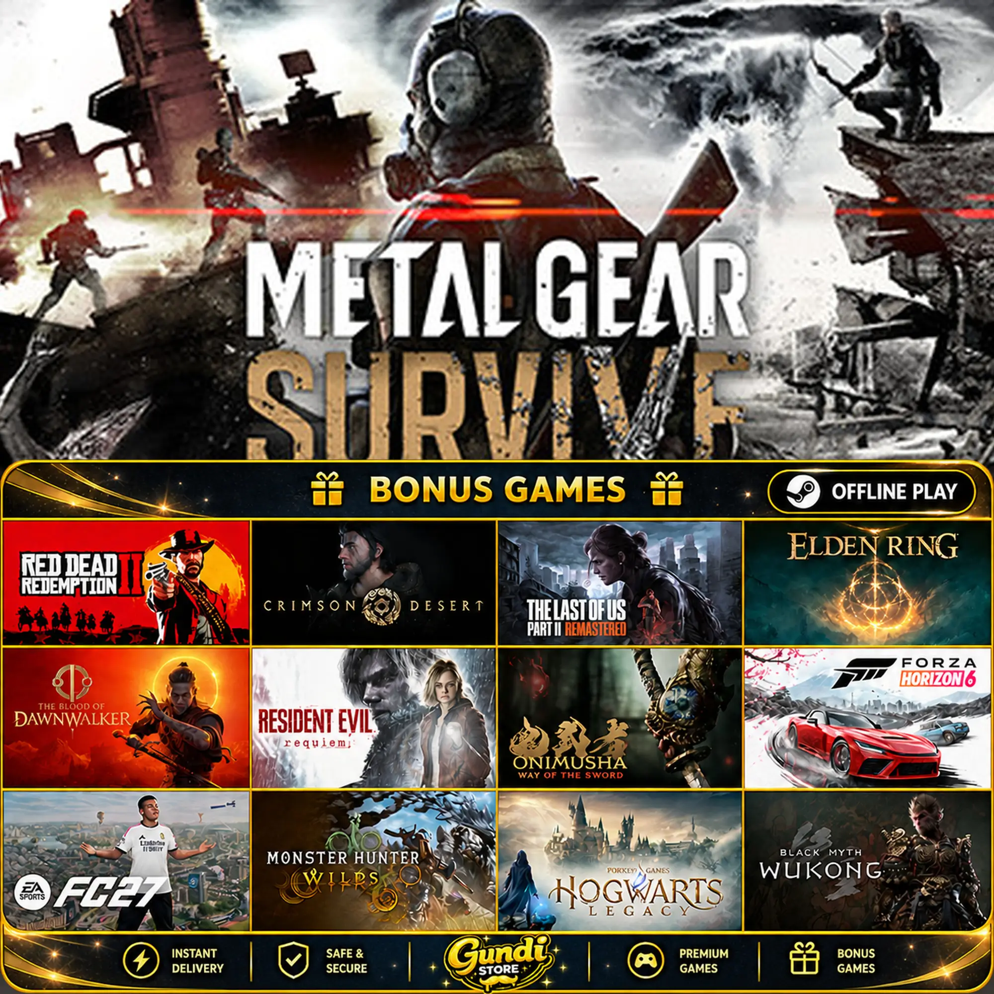 [AUTO CODE] - METAL GEAR SURVIVE + BONUS GAME
