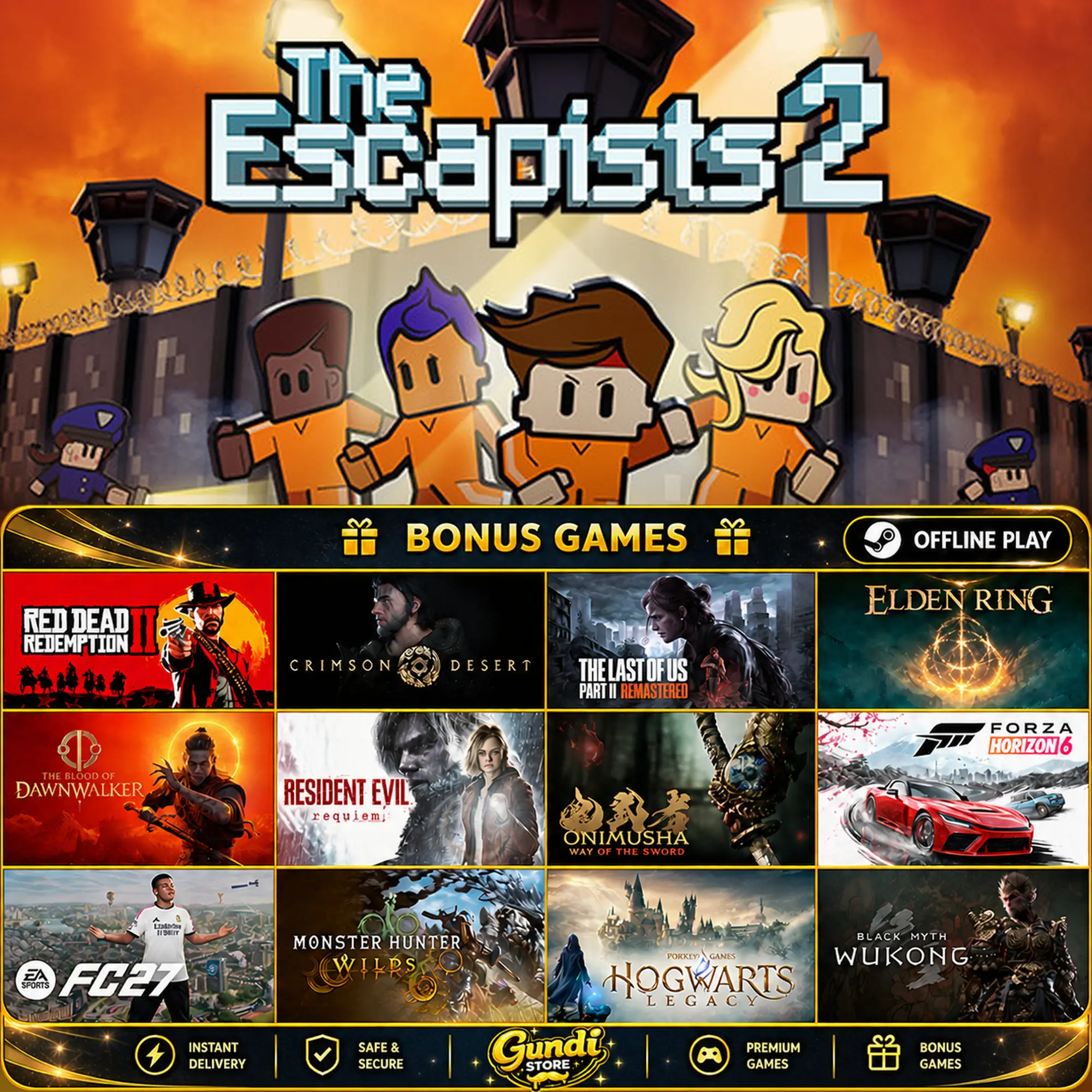 [AUTO CODE] - The Escapists 2 + BONUS GAME