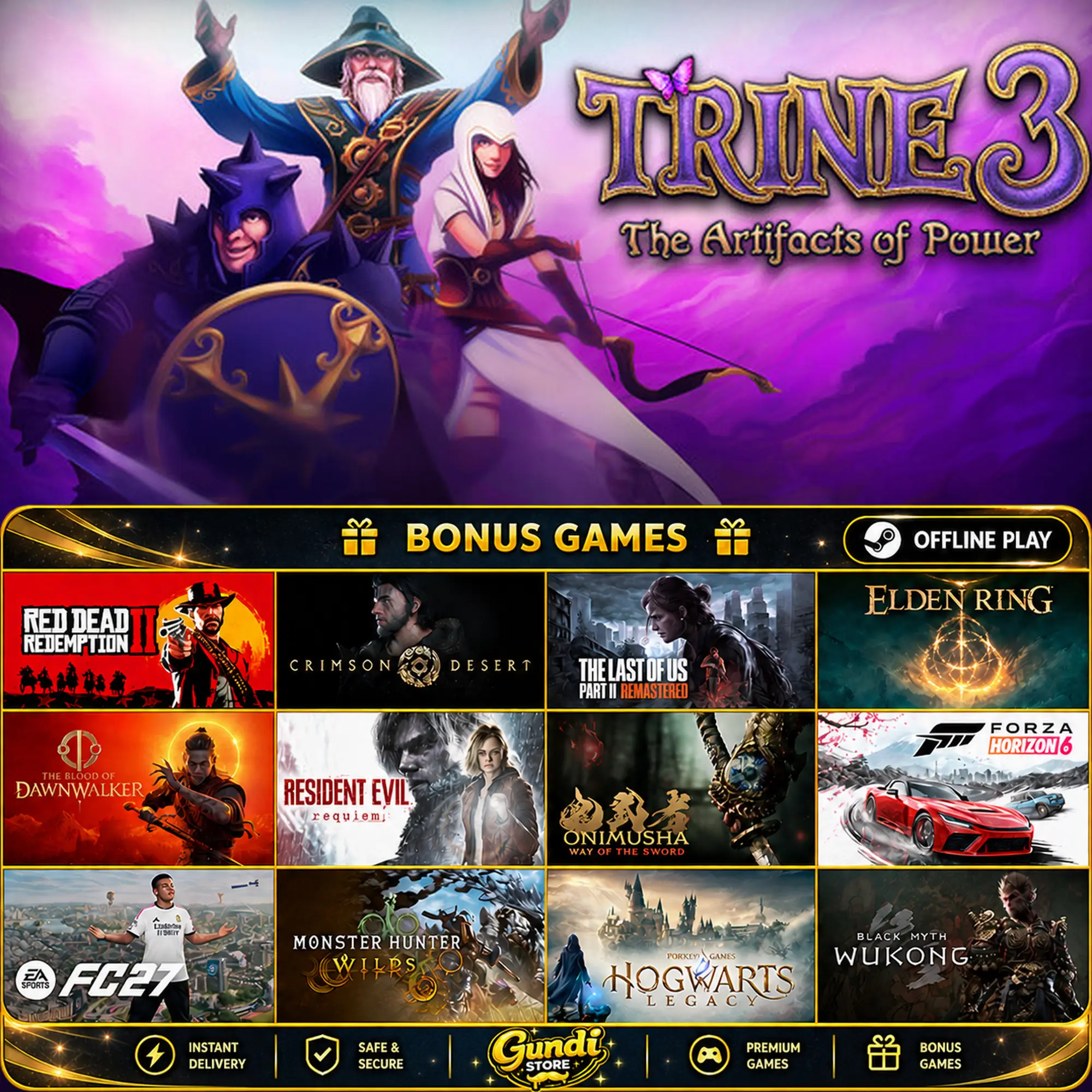 [AUTO CODE] - Trine 3_ The Artifacts of Power + BONUS GAME