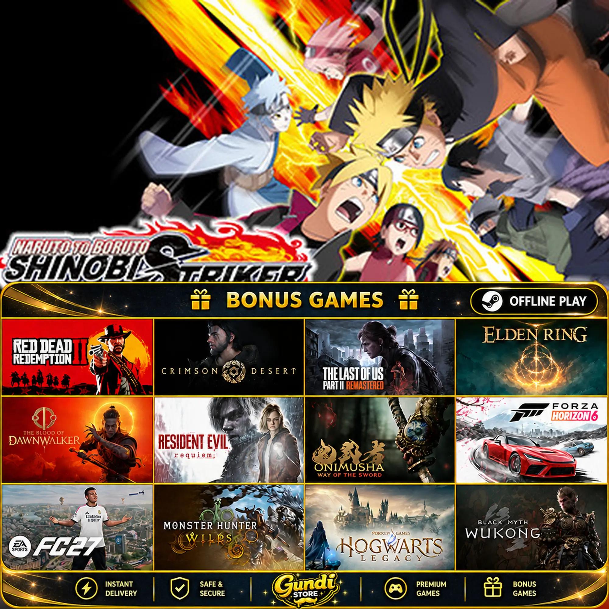 [AUTO CODE] - NARUTO TO BORUTO_ SHINOBI STRIKER + BONUS GAME