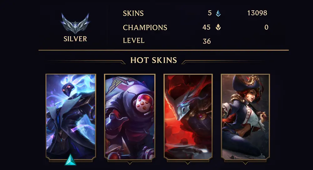 SILVER I - 36 LVL - 5 SKIN
