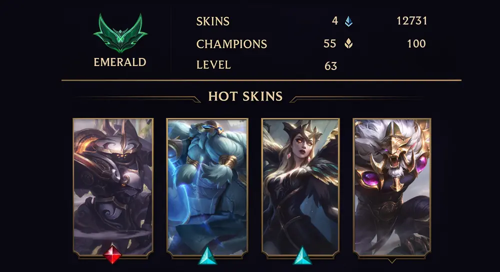 EMERALD II - 63 LVL - 4 SKIN