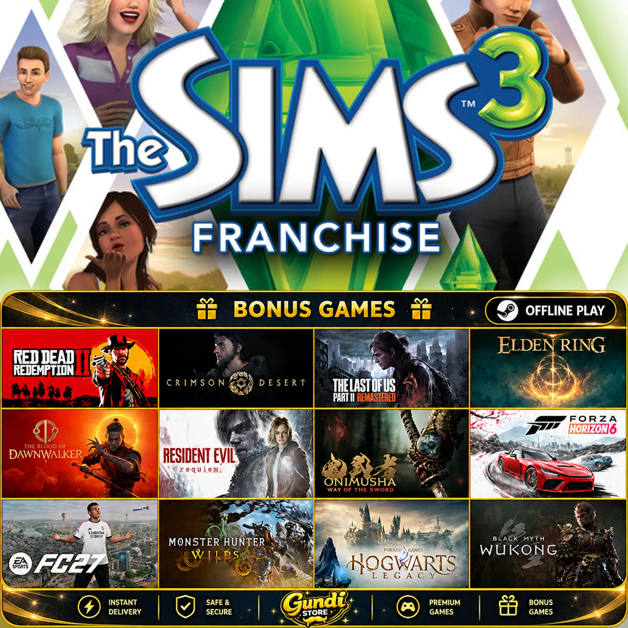 [AUTO CODE] - The Sims™ 3 + BONUS GAME