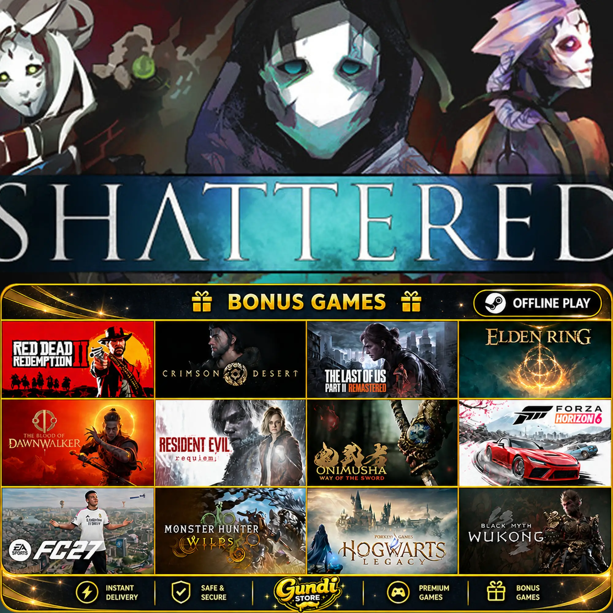 [AUTO CODE] - Shattered - Tale of the Forgotten King + BONUS GAME
