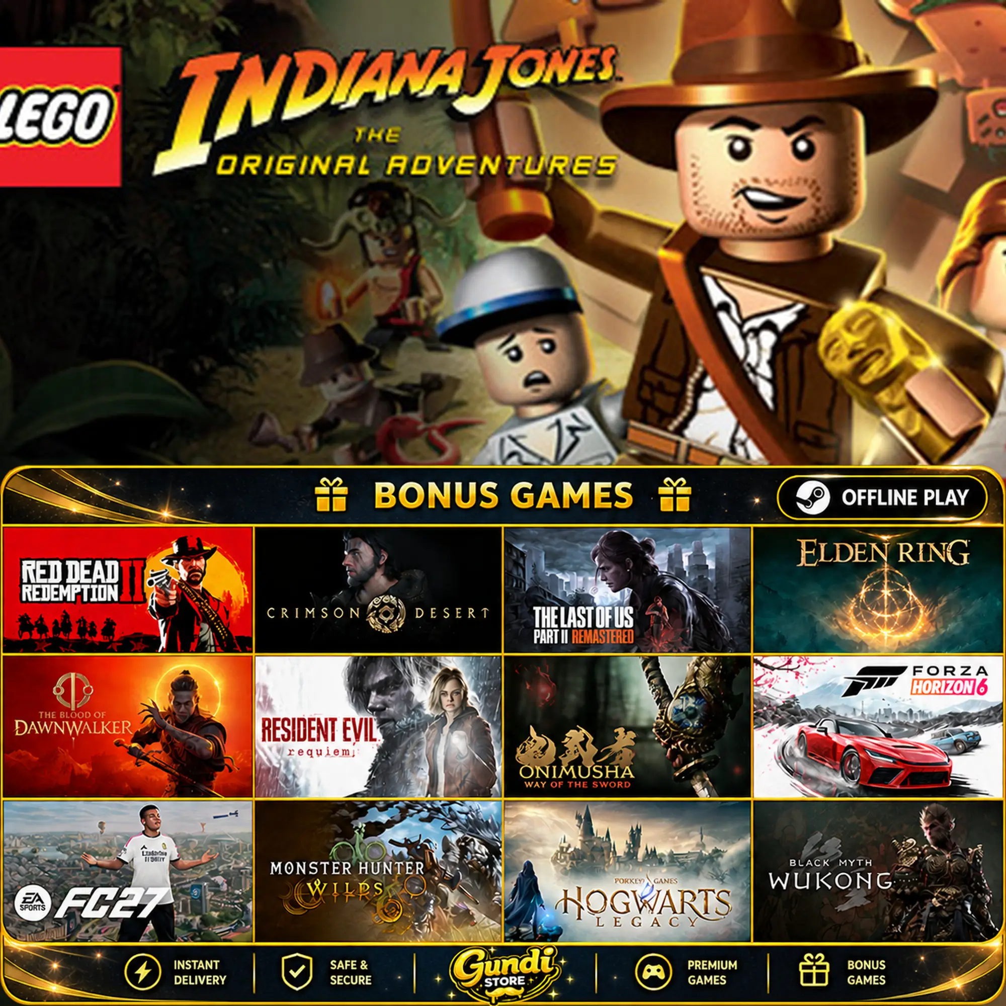 [AUTO CODE] - LEGO Indiana Jones_ The Original Adventures + BONUS GAME