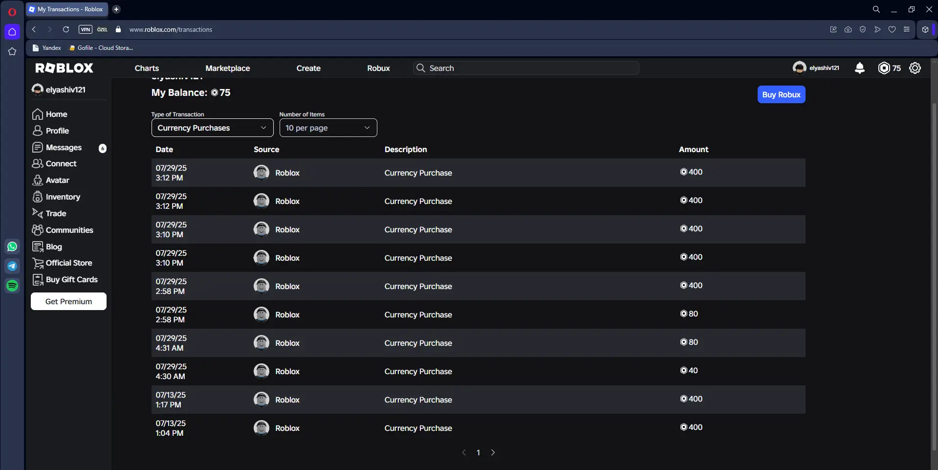 ⭐Roblox Email Changeable +2000 Robux spent Account⭐
