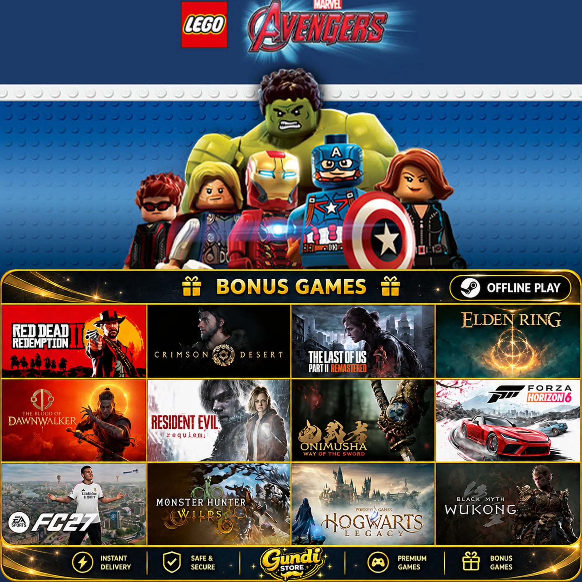 [AUTO CODE] - LEGO® MARVEL's Avengers + BONUS GAME
