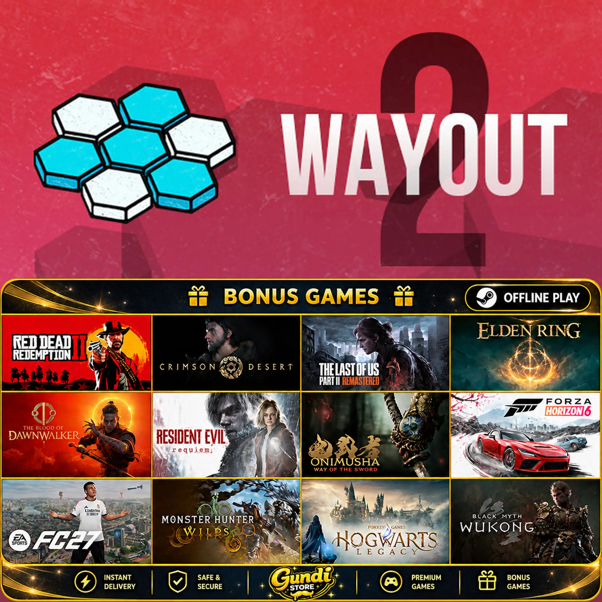 [AUTO CODE] - WayOut 2_ Hex + BONUS GAME
