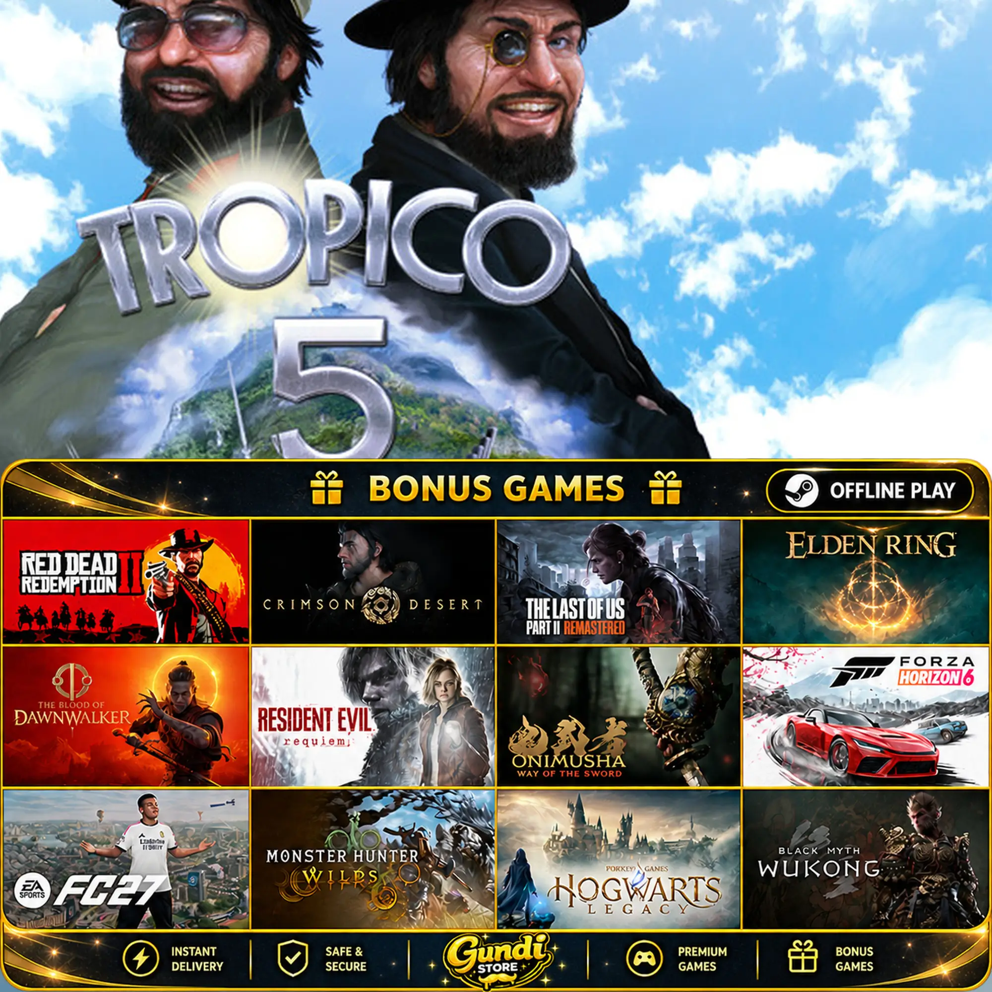 [AUTO CODE] - Tropico 5 + BONUS GAME