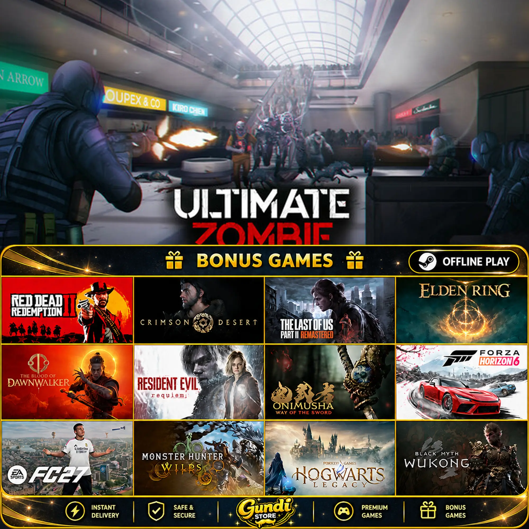 [AUTO CODE] - Ultimate Zombie Defense + BONUS GAME