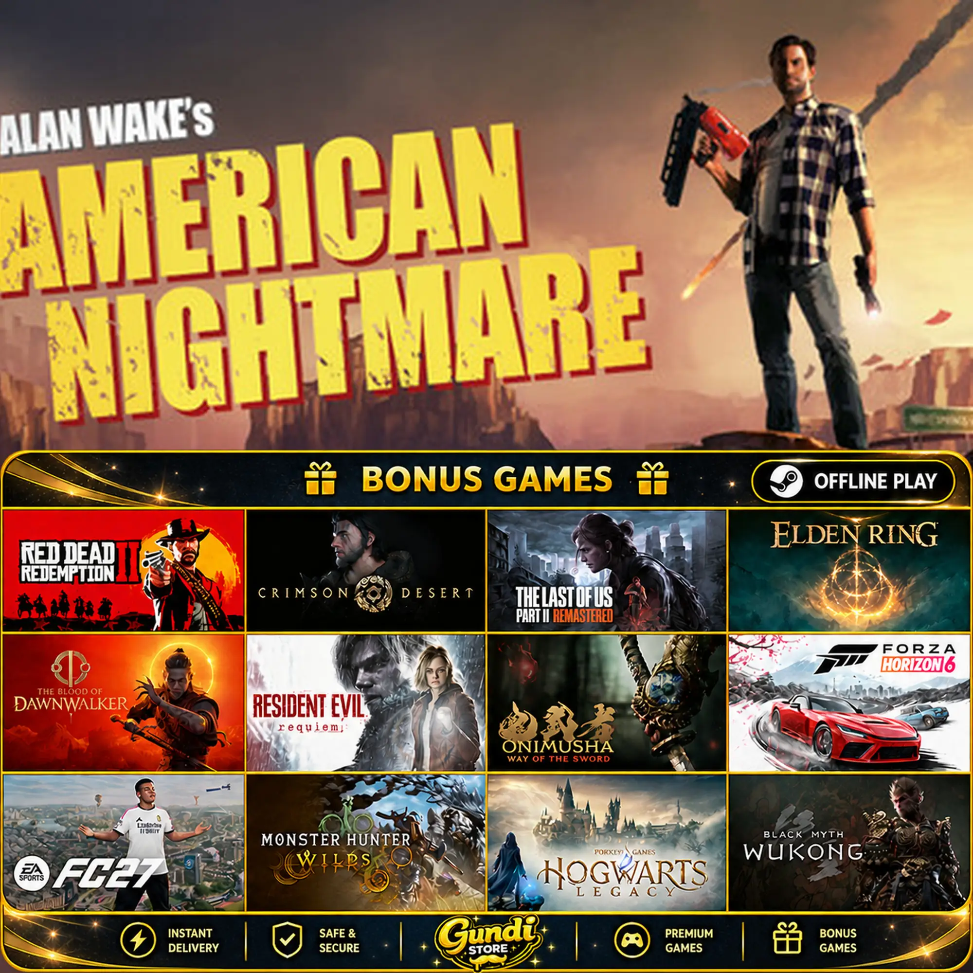[AUTO CODE] - Alan Wake’s American Nightmare + BONUS GAME