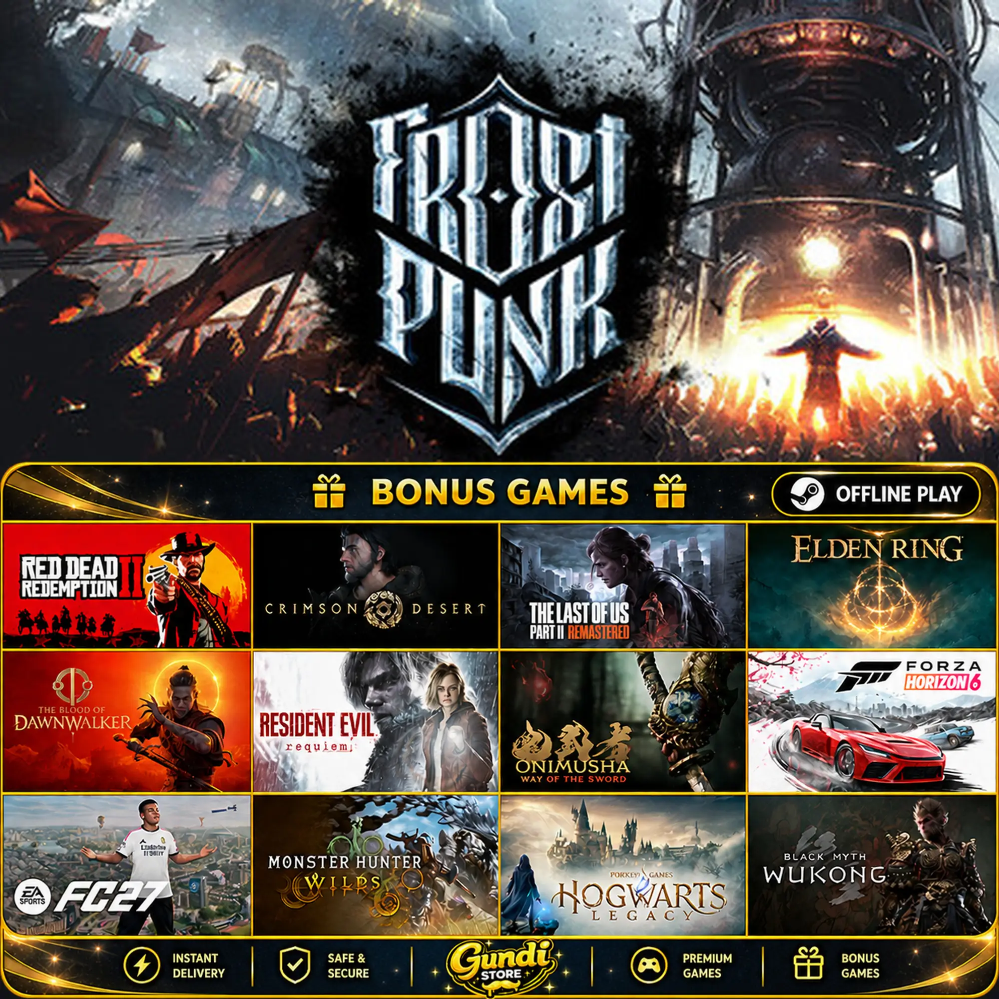 [AUTO CODE] - Frostpunk + BONUS GAME