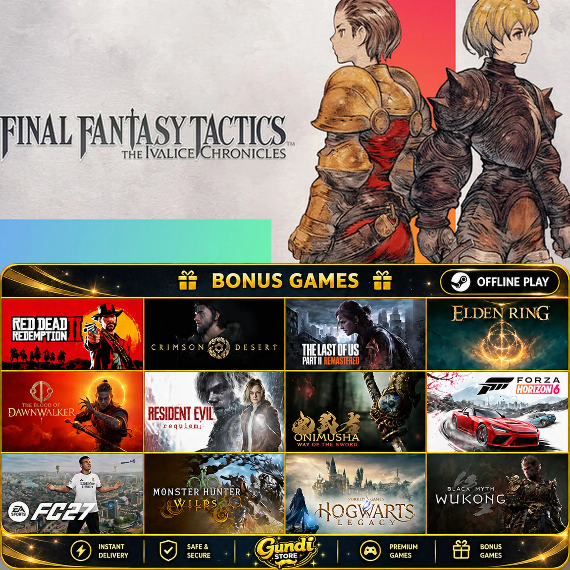[AUTO CODE] - FINAL FANTASY TACTICS - The Ivalice Chronicles + BONUS GAME
