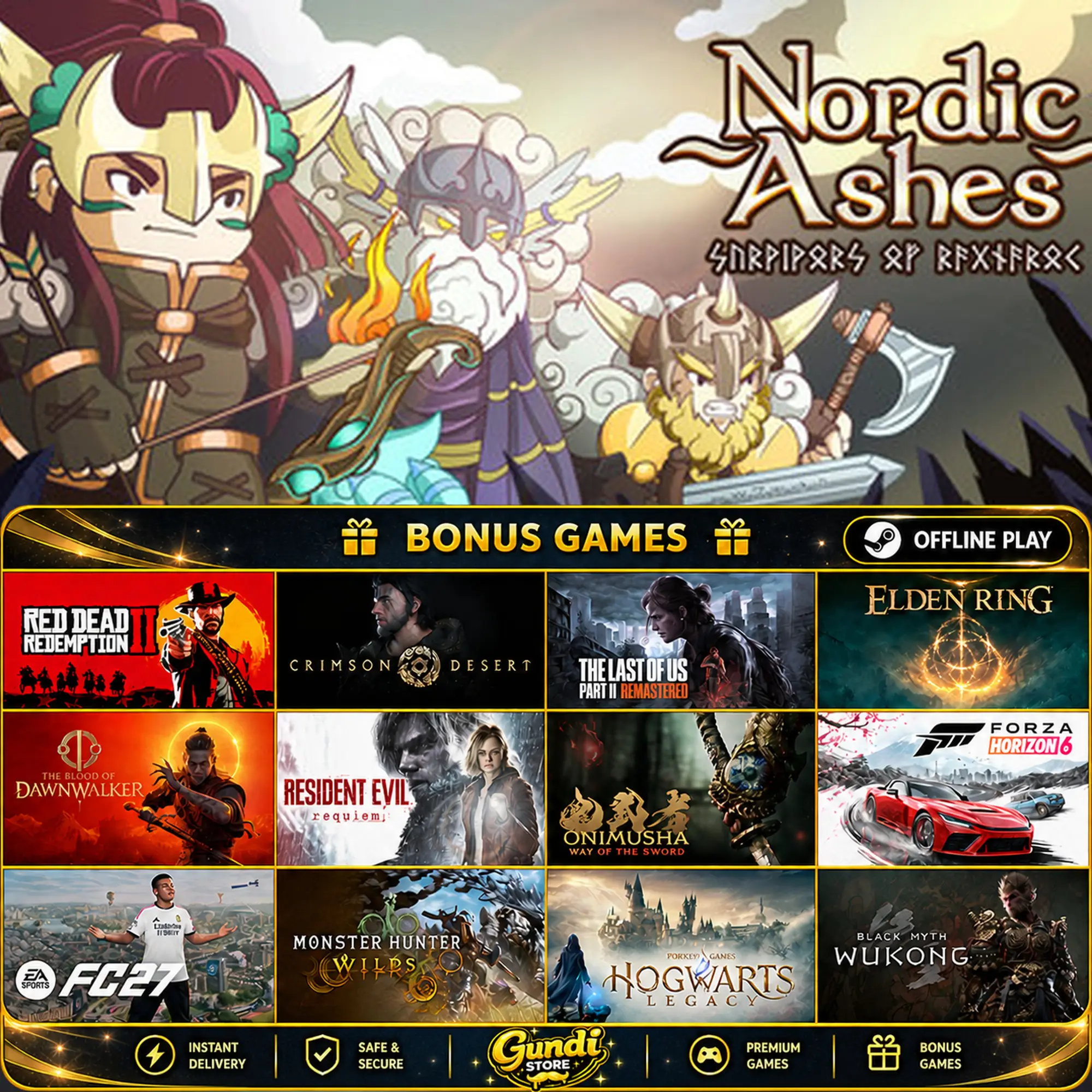 [AUTO CODE] - Nordic Ashes + BONUS GAME