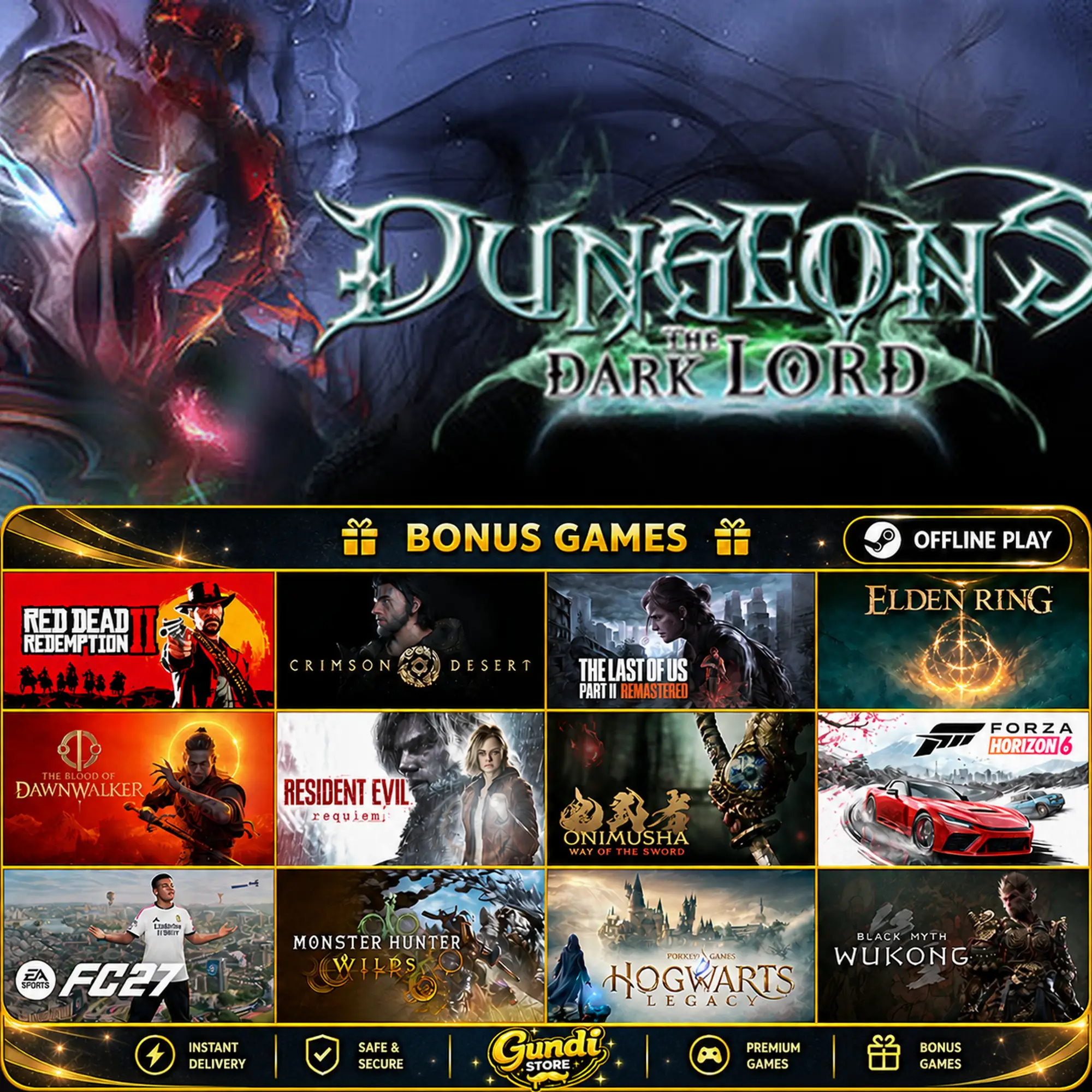[AUTO CODE] - Dungeons - The Dark Lord + BONUS GAME
