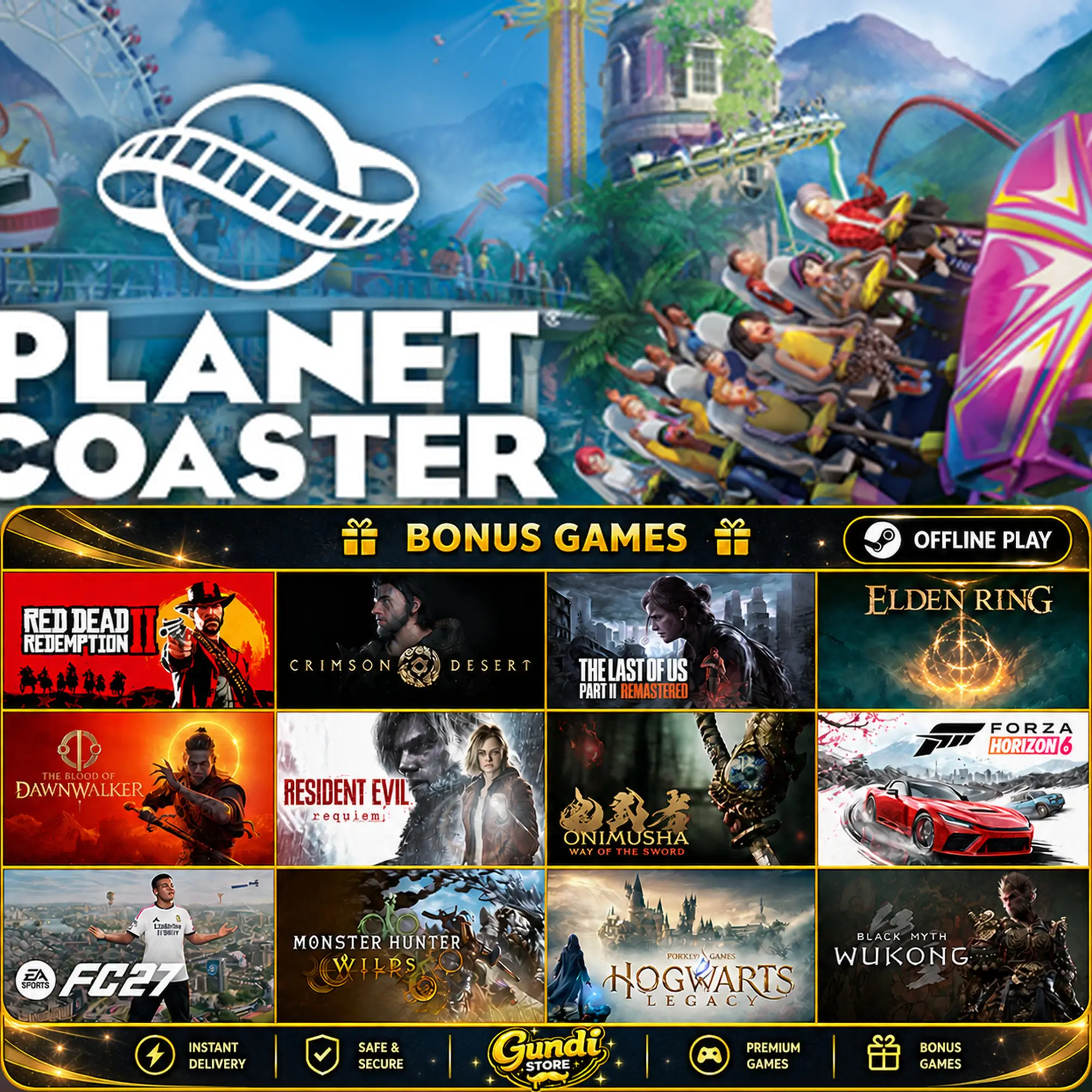 [AUTO CODE] - Planet Coaster + BONUS GAME